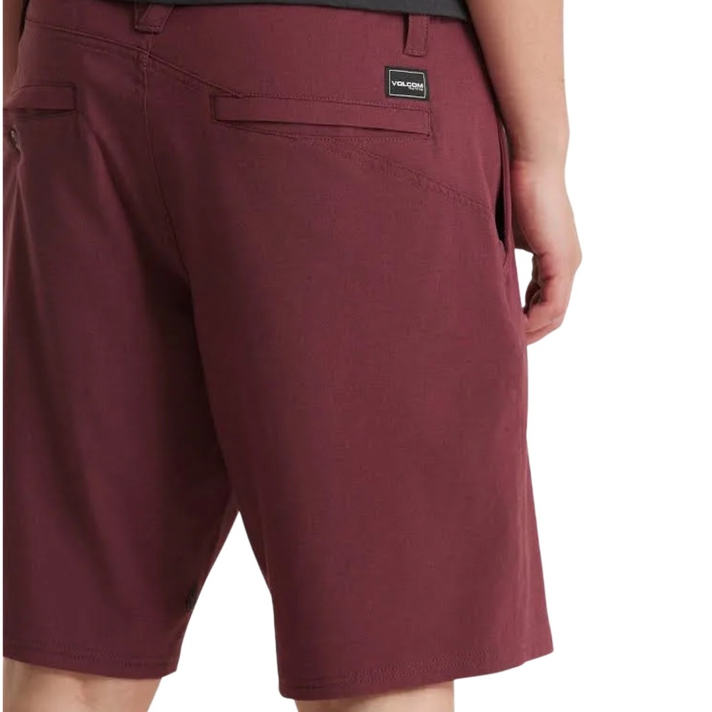 Volcom Frickin Too Chino Shorts Mens 36 Burgundy Surf Skater A0911118
